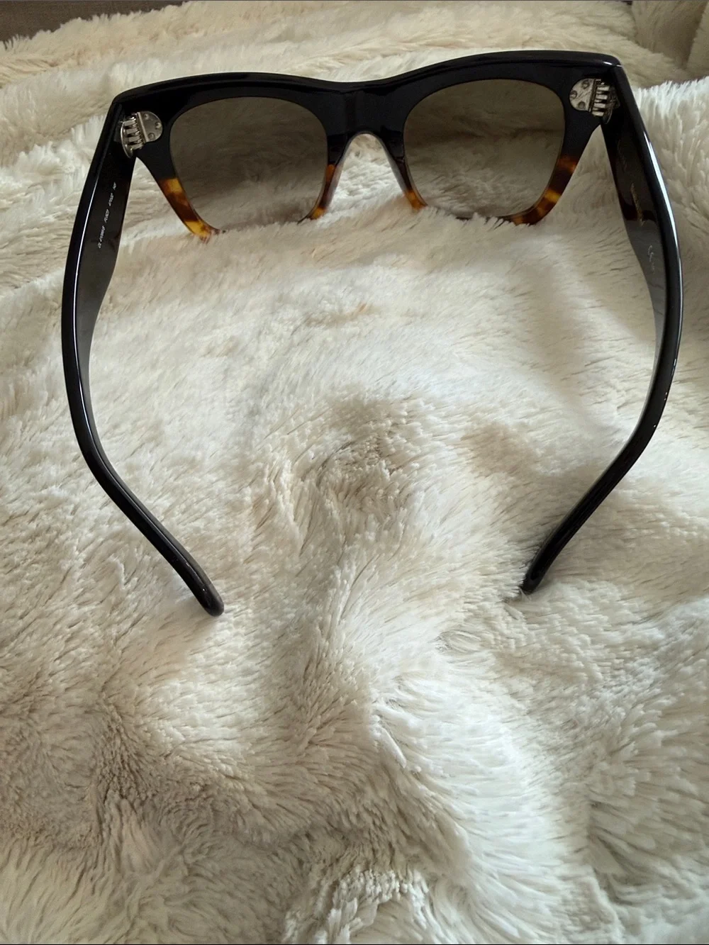 Celine Two-Tone Black and Tortoiseshell Cat-Eye Sunglasses
